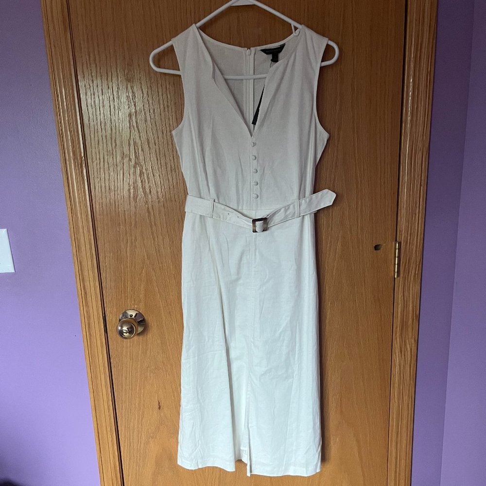 Banana Republic Factory White Midi Dress